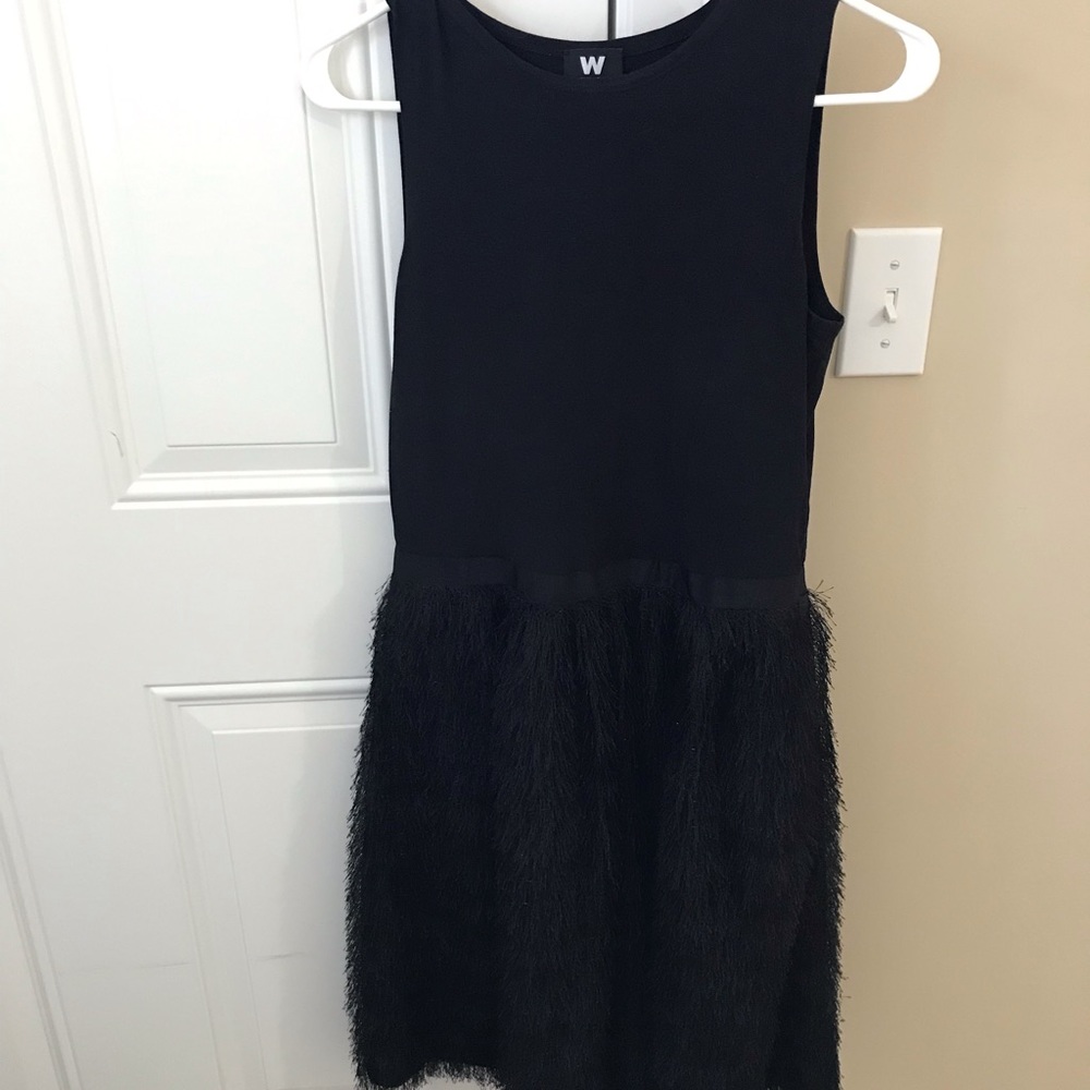 W by Worth Black dress with frill bottom - Picture 7 of 7